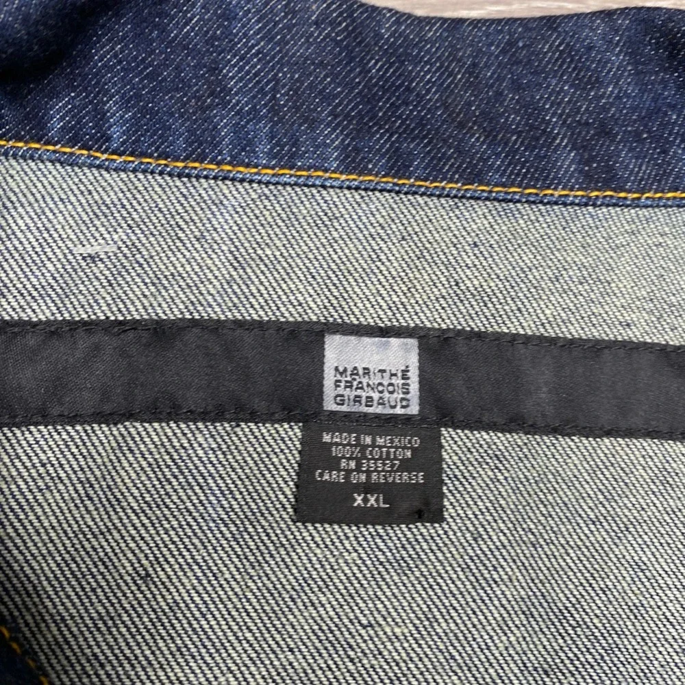 Marithe Francois Girbaud Denim Vest Mens XXL Blue Vintage Streetwear Casual
